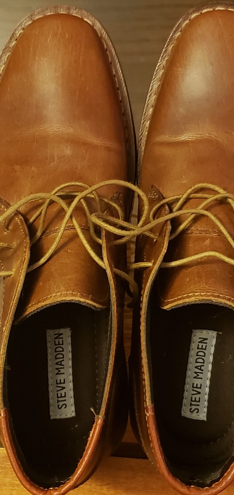 Mens shoes steve madden chukka leather boots dress